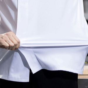 Kitchen Jacket Chinese <b>Restaurant</b> Waitress Black Coat Waterproof Short Sleeve <b>Italian</b> Chef <b>Uniform</b> - Product Image 4
