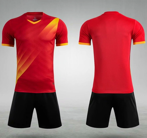 Wholesale High Quality Football Jersey Soccer Uniforms Custom Logo Numbers <b>Heat</b>-Transfer Printed Breathable Quick Dry Short - Product Image 2