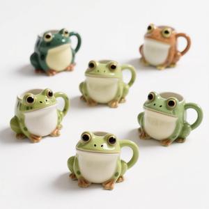 Poison Dart Frog Keramik becher-11 Unzen vibrierende amphibische Kaffeetasse, hand bemalte tropische Trink geschirr becher - Product Image 1