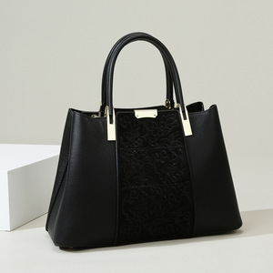 Borsa Tote Quadrata di Lusso per Donna, Alta Moda, Grande Capacità, per Pendolari, Uso Quotidiano, Semplice, con Chiusura a Cerniera e Diamanti, in PU - Product Image 1