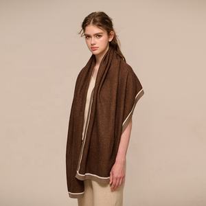 מונגוניה פנימית צמר קשמיר ותערובת צמר חורף צעיף מותאם אישית סרוג רגיל נשים חורף צעיפים צעיפים צעיף - Product Image 3