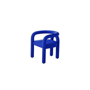 Silla Individual Moderna Retro AOMISI CASA, Estructura de Acero Inoxidable, Respaldo Alto, Reposabrazos de Tela, Sofá para Sala de Estar u Oficina - Product Image 5