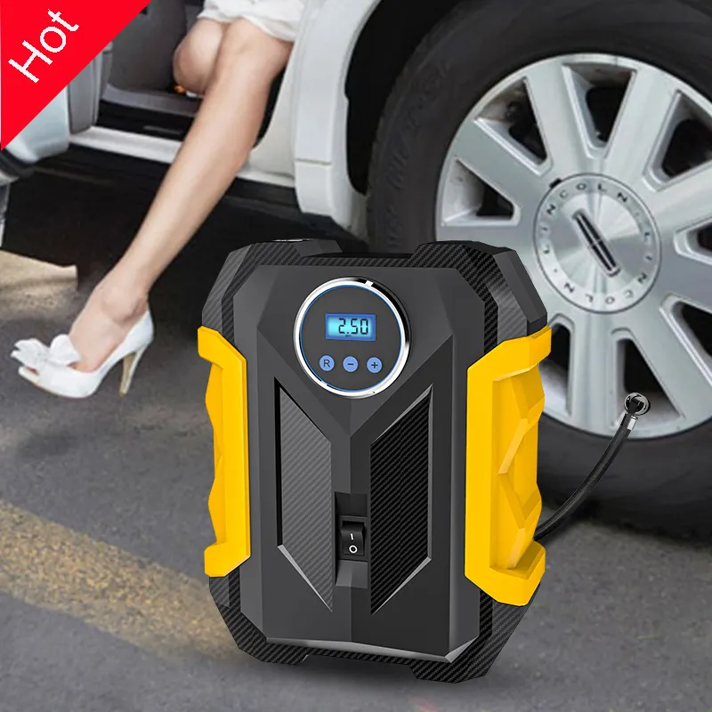 CARSUN-bomba de aire portátil PowerTiger para neumáticos de coche, inflador Digital inteligente de presión para neumáticos de coche