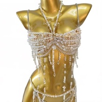 Bralette perlée et chaîne de hanche, cadeau de fête d'anniversaire, haut sirène, tenue d'anniversaire, vêtements de plage