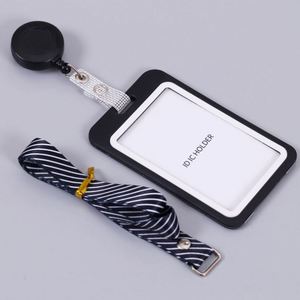 Factory Supply Candy Color Hard ABS Double Sides Clear Identity Badge Card <b>Holder</b> With Flexible Spring - Product Image 4