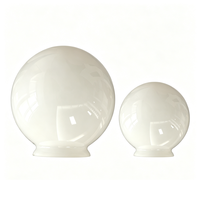 Abat-jour en verre opale mat givré blanc laiteux de 8 cm et 10 cm pour lampe de table Snowball et lampe suspendue