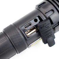 Linterna LED de Alta Potencia con Zoom Telescópico de Plástico ABS Personalizable, Recargable, con Luz Lateral COB para Venta al por Mayor