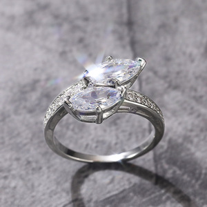 Anello da Donna con Zircone Taglio Marquise, Stile Unico, per Uso Quotidiano e Feste, Impilabile, Gioiello alla Moda, Regalo - Product Image 5