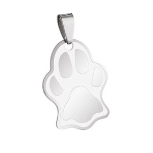 Ciondolo a forma di zampa in acciaio, collezione di ornamenti eleganti - Product Image 1
