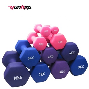 Juegos de pares de pesas de mano antideslizantes 0,5-<span class=keywords><strong>10</strong></span> KG 1-20 LB libras Hex Neopreno Mancuernas Básicas Recubiertas de vinilo Mancuernas de peso de mano - Product Image 5