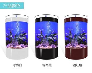 大型超白玻璃亚克力底座无过滤器落地水族箱，适合家庭客厅办公室使用 - Product Image 6