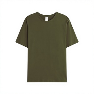 Camiseta de Trabajo para Hombre, Cuello Redondo, Manga Corta, Corte Holgado, Color Sólido, 160g, Poliéster-Algodón, Secado Rápido, Transpirable - Product Image 1