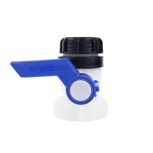 IBC valve plastic DN50 interface threaded fixed butterfly valve acid and alkali resistant drainage valve 1000L ton bucket switch