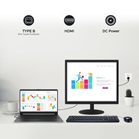 Monitor layar sentuh 17 "persegi 1280x1024 10 titik, Monitor PC dapat dipasang di dinding VESA, Monitor sentuh untuk PC mesin POS