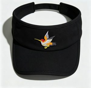 หมวกปักลายฮัมมิงเบิร์ด หมวกกันแดดแบบปรับได้สำหรับกีฬากลางแจ้ง - Product Image 3