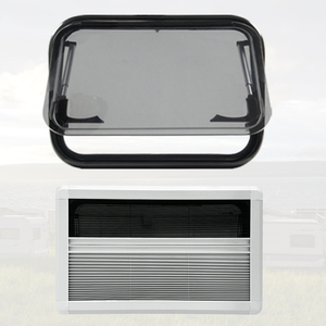 Fenêtre manuelle pour camping-car en alliage d'aluminium acrylique anti-UV et étanche, 1450*550mm, avec cadre à serrage rapide et design à coins arrondis pour une meilleure étanchéité - Product Image 1