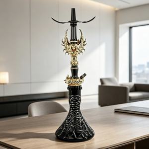Cachimba Escultural Dragón Negro Dorado, Set Decorativo para Fumar, Ideal para Lounge Bar o Regalo - Product Image 2