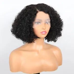 13*4*1 T Teil Spitze vorne kurze Bob Perücke Rohhaar Anbieter natürliche 100% menschliches Haar für schwarze Frauen menschliches Haar Bob Perücken