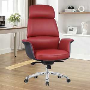 Muebles de oficina Sillas para visitantes Leader PU Manager Silla de oficina Silla de cuero giratoria ergonómica ejecutiva de cuero - Product Image 4