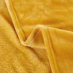 Couverture en polaire Homiest avec frange Couverture de jet jaune brûlé en flanelle confortable Couverture décorative légère pour lit - Product Image 6