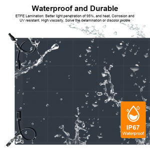 Panel Solar Fotovoltaico <span class=keywords><strong>Flexible</strong></span> Glory Solar de 200W, Personalizado, Totalmente Negro, con Celdas BC, 23% de Eficiencia, para Uso Residencial en Techos y Balcones - Product Image 6