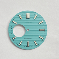 Nouveau 30.5mm pour montre mécanique calendrier Nautilus avec cadran en laiton lumineux vert NH35 mouvement-accessoires de montre