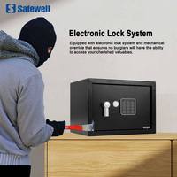 Safewell Elektronischer Safe mit Digitalschloss & Schlüsselentriegelung Langlebiger Stahl-Sicherheitsspeicher für Wertsachen zu Hause und im Geschäft