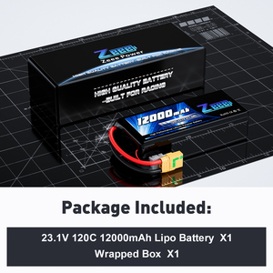Zeee HV 6S 리포 배터리 23.1V 12000mAh 120C FPV 드론 배터리 소프트 케이스 XT60 고전압 리포 배터리 UAV 드론 FPV용 - Product Image 6