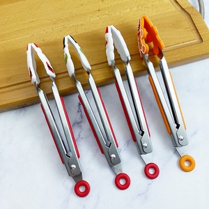 Pinces alimentaires en acier inoxydable, pinces à barbecue et à steak, pinces alimentaires de Noël, pince alimentaire multifonction en silicone - Product Image 5