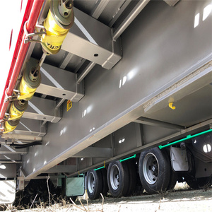 CHANGCHI 50ton <span class=keywords><strong>Forklift</strong></span> bingkai kuat Drop Deck Trailer Float konstruksi dek rendah Trailer Quad Axle Lowbed Semi Trailer - Product Image 2