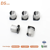 Condensateur en aluminium SMD V-Chip Design 10V330uF 6.3*7.7mm Original, idéal pour les applications audio, vente en gros