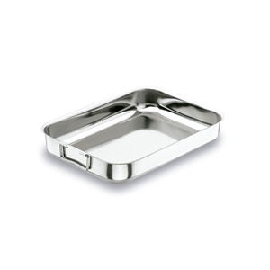Teglia da Forno in Acciaio Inox con Manico Pieghevole 13x9 Pollici per Uso in Forno - Product Image 1