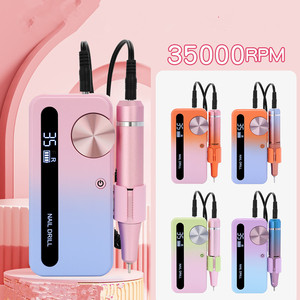 เครื่องเจียรเล็บไฟฟ้า 35000 รอบต่อนาที มอเตอร์ไร้แปรงถ่าน สแตนเลส ชาร์จผ่าน USB อเนกประสงค์ สำหรับร้านทำเล็บ - Product Image 1