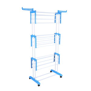 Multifunctionalmetal quần áo khô giá Khăn giá di chuyển mạnh mẽ mạ kẽm sắt chống gỉ có thể gập lại làm khô giá cho ban công - Product Image 2