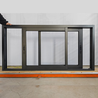 Ventana Corredera de Vidrio con Rotura de Puente Térmico Personalizada, Ventana de Aluminio Resistente a Huracanes