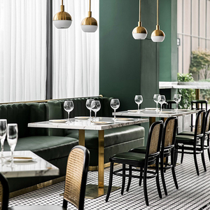 Muebles de Metal Modernos para Restaurante, Juego de Sillas y Mesa para Hotel, Cafetería, Apartamento - Product Image 1