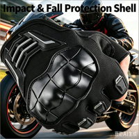 Gants de sport d'été respirants antidérapants à demi-doigts pour moto, motocross, en polyester/coton, fermeture à enfiler