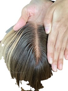 วิกผมมินิแบบขี้อายดีไซน์ใหม่สำหรับผู้หญิงที่ปิดด้านบนผมบลอนด์แบบตรงมีลอนสำหรับแต่งผมด้านบน - Product Image 5