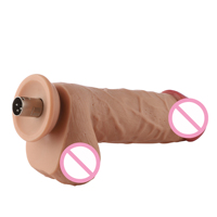 Dildo en TPE Auxfun de 8,68 pouces, longueur insérable de 6,15 pouces (18 cm), circonférence avec tube flexible, connecteur 3XLR à 3 broches pour jouets sexuels