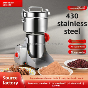 304 Stainless Steel High Speed <b>Herb</b> and Spice <b>Grinder</b> Household Ultra Fine Grain Grinding Machine - Product Image 4