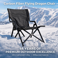 Chaise pliante Areffa en fibre de carbone, ultra-légère, pour le glamping, le camping, les pique-niques et la maison