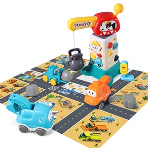 Juego de Juguetes de Construcción Educativos Multifuncionales con Grúa, Maquinaria de Elevación, Música y Luz, de Plástico, para Edades de 10 a 12 Meses - Product Image 4