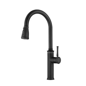 صنبور مطبخ جديد قابل للسحب بطلاء أسود مطفي من الفولاذ المقاوم للصدأ مع 3 وظائف - Product Image 4