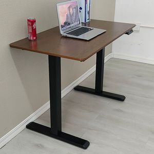 Electric height-adjustable computer <b>desk</b>, multi-functional home <b>study</b> <b>desk</b>, height-adjustable table legs, simple table frame, - Product Image 3