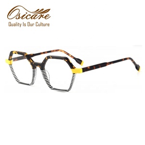 Lunettes en acétate de haute qualité faites à la main pour hommes, myopie, montures optiques en cellulose plastique Mazzuccelli de qualité supérieure pour femmes - Product Image 3