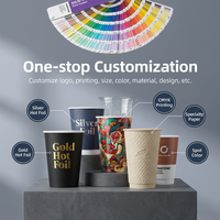 Vasos de Papel Reciclables de Pared Simple para Café, con Logotipo Personalizado, para Tiendas de Bebidas, Catering y Empaquetado, Venta al Por Mayor
