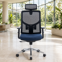 Chaise de bureau contemporaine confortable pour une utilisation prolongée, dossier en maille, hauteur réglable, chaise ergonomique