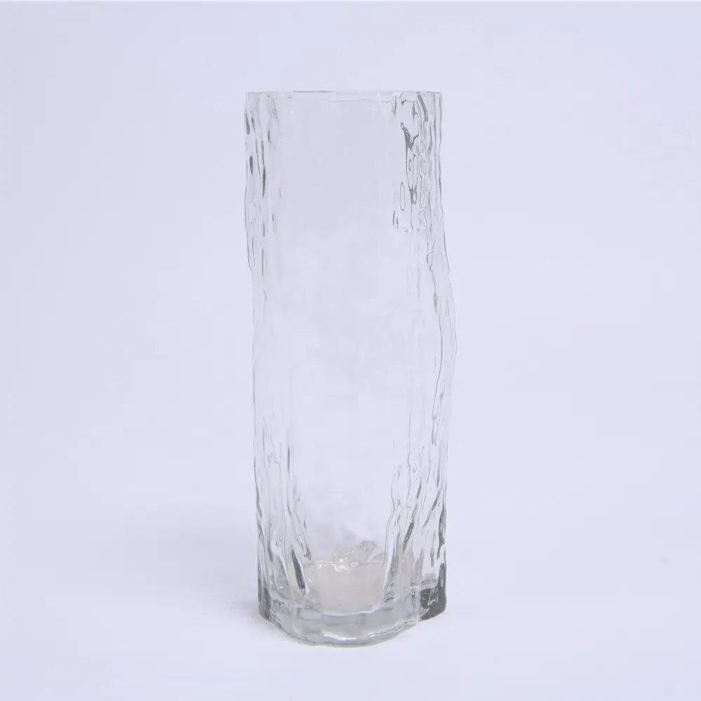 Прозрачная стеклянная ваза для украшения дома, оптом
