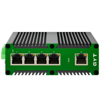Switch Ethernet Industrial Duradero de 5 Puertos y 1000Mbps con Función SNMP para Aplicaciones Industriales, Montaje en Riel DIN, en Stock