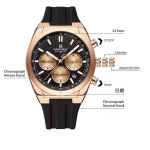 Orologio <span class=keywords><strong>da</strong></span> <span class=keywords><strong>Uomo</strong></span> NAVIFORCE, Sportivo di Lusso Multifunzione, Cronografo Originale, Impermeabile, al Quarzo, Regalo Maschile 8080 - Product Image 4